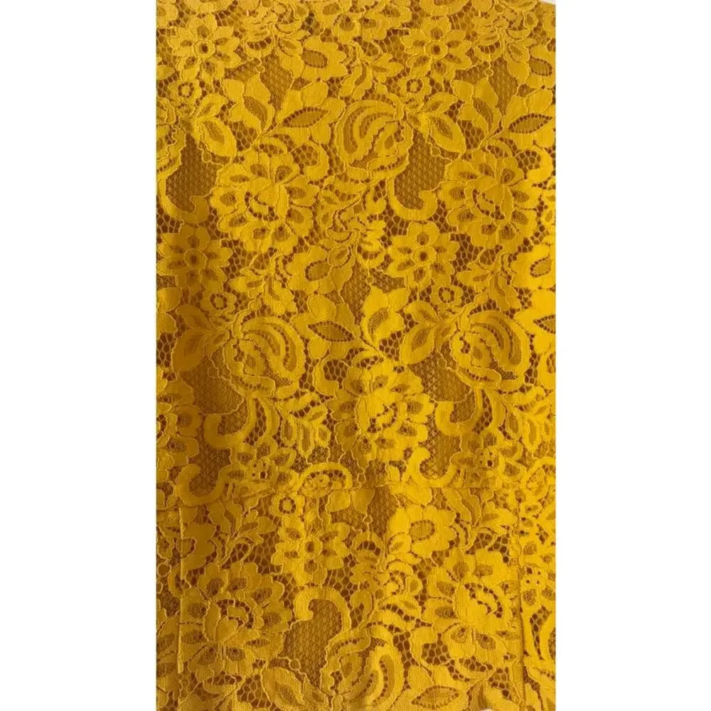 House of Harlow 1960 x REVOLVE Yellow Lace Puff Sleeve Hook Front Crop Top